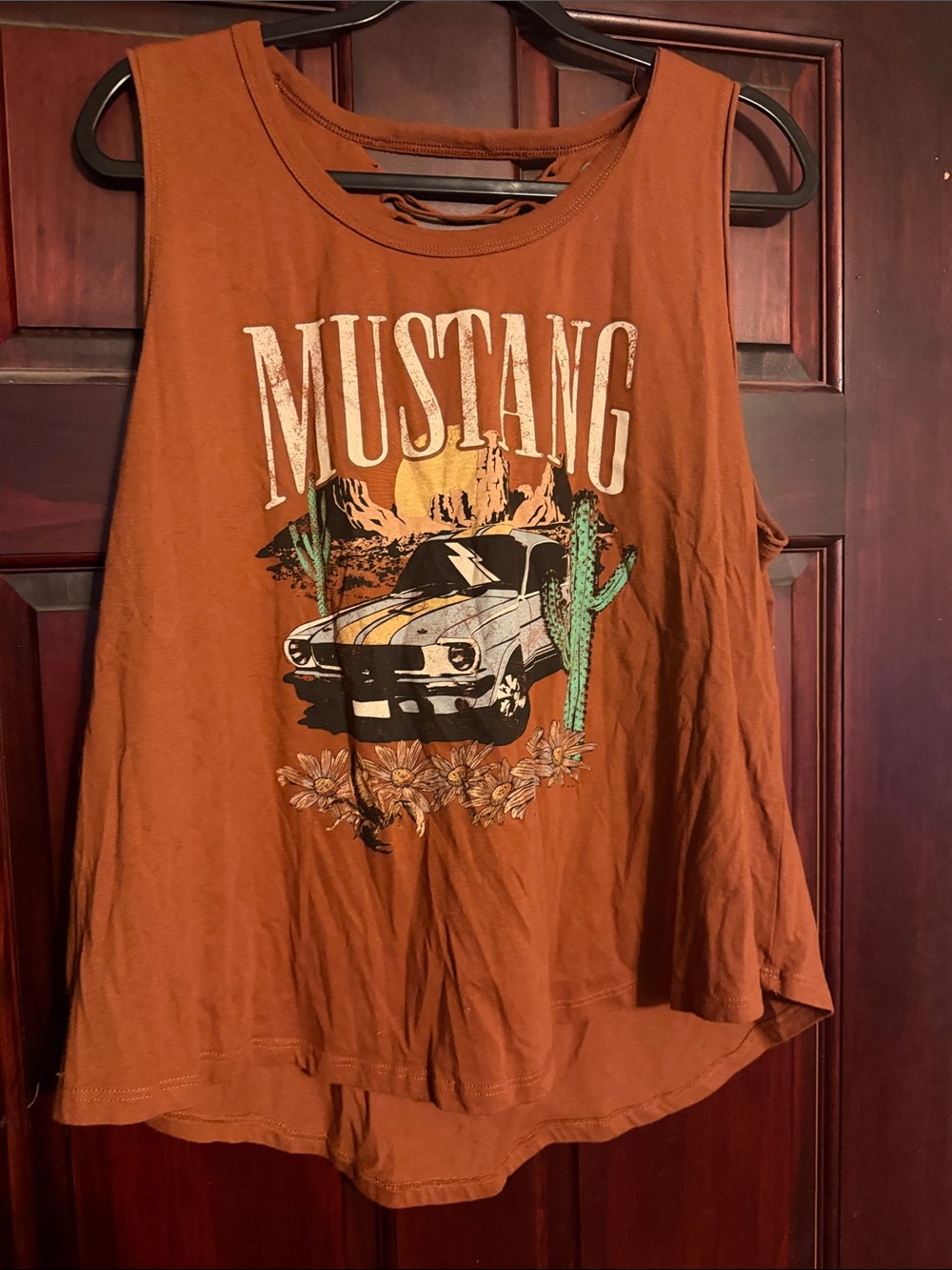 Ford Rust Mustang Graphic Tank Top